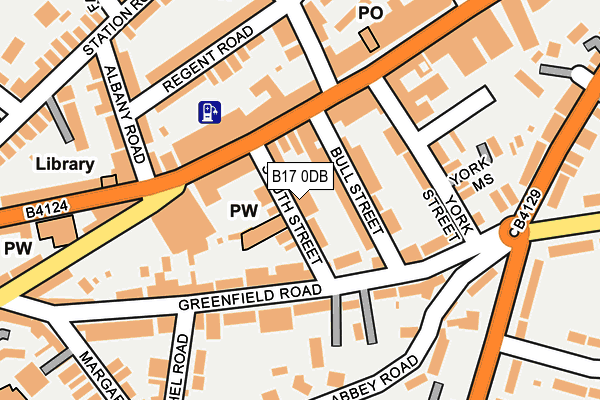 B17 0DB map - OS OpenMap – Local (Ordnance Survey)