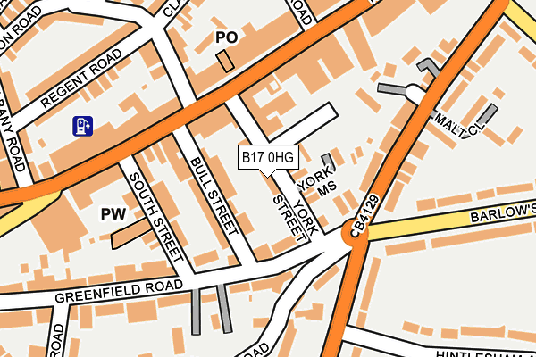 B17 0HG map - OS OpenMap – Local (Ordnance Survey)