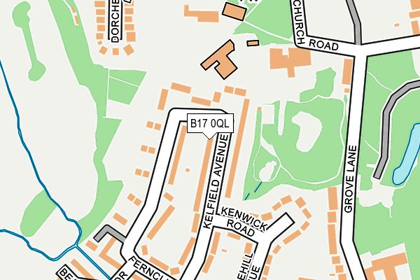 B17 0QL map - OS OpenMap – Local (Ordnance Survey)