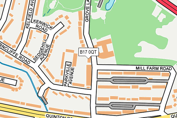 B17 0QT map - OS OpenMap – Local (Ordnance Survey)