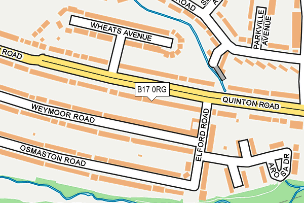 B17 0RG map - OS OpenMap – Local (Ordnance Survey)