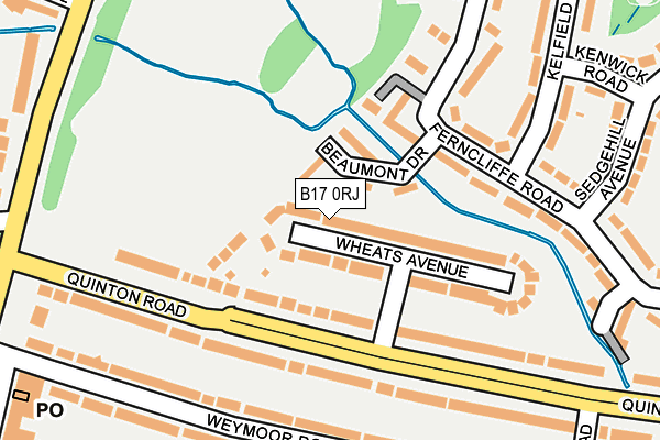 B17 0RJ map - OS OpenMap – Local (Ordnance Survey)