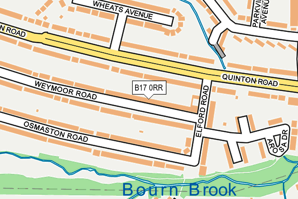 B17 0RR map - OS OpenMap – Local (Ordnance Survey)