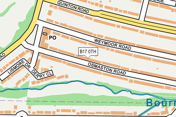 B17 0TH map - OS OpenMap – Local (Ordnance Survey)