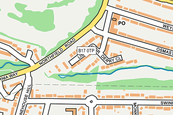 B17 0TP map - OS OpenMap – Local (Ordnance Survey)