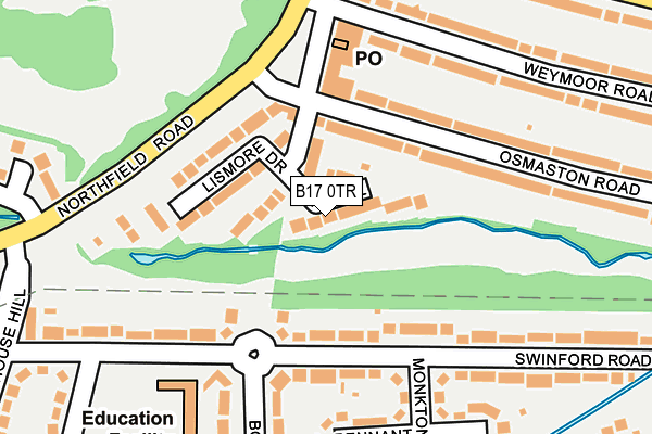 B17 0TR map - OS OpenMap – Local (Ordnance Survey)