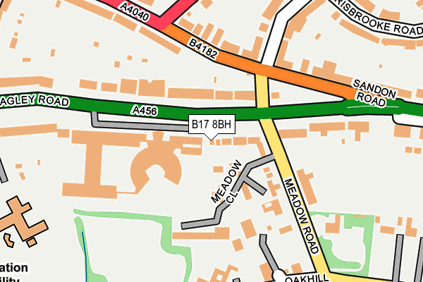 B17 8BH map - OS OpenMap – Local (Ordnance Survey)