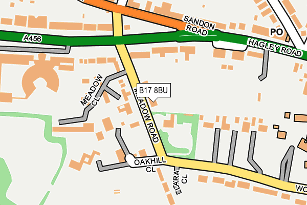 B17 8BU map - OS OpenMap – Local (Ordnance Survey)