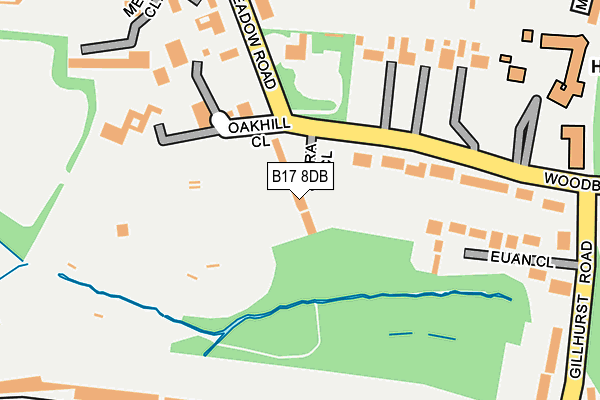 B17 8DB map - OS OpenMap – Local (Ordnance Survey)