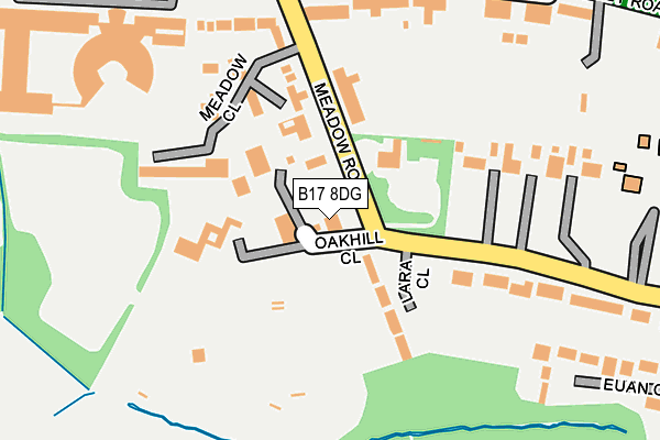 B17 8DG map - OS OpenMap – Local (Ordnance Survey)
