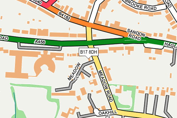 B17 8DH map - OS OpenMap – Local (Ordnance Survey)