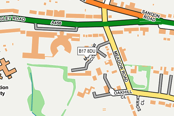 B17 8DU map - OS OpenMap – Local (Ordnance Survey)