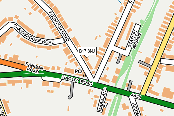 B17 8NJ map - OS OpenMap – Local (Ordnance Survey)