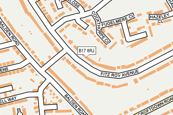 B17 8RJ map - OS OpenMap – Local (Ordnance Survey)