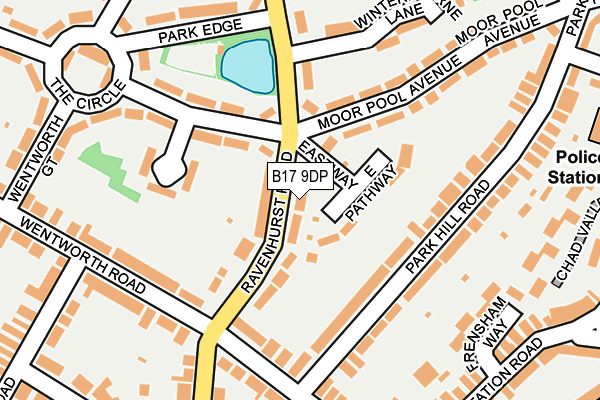 B17 9DP map - OS OpenMap – Local (Ordnance Survey)