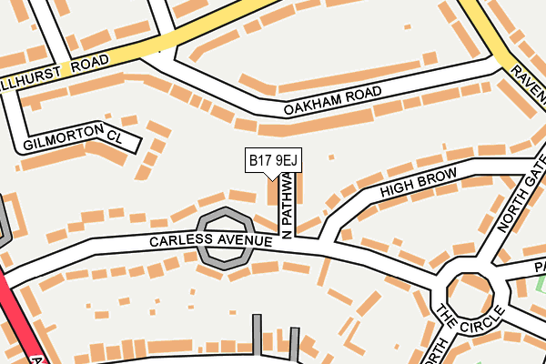 B17 9EJ map - OS OpenMap – Local (Ordnance Survey)