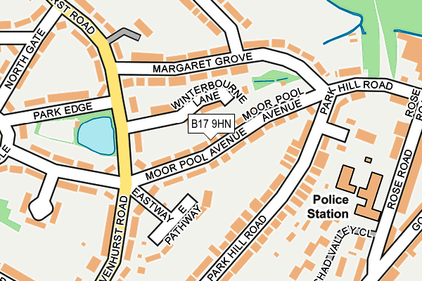 B17 9HN map - OS OpenMap – Local (Ordnance Survey)