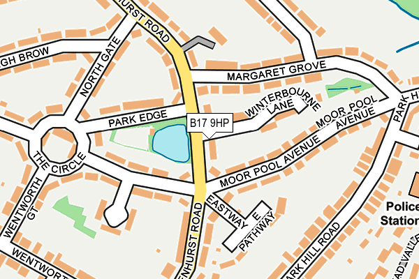 B17 9HP map - OS OpenMap – Local (Ordnance Survey)