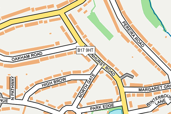 B17 9HT map - OS OpenMap – Local (Ordnance Survey)
