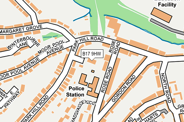 B17 9HW map - OS OpenMap – Local (Ordnance Survey)