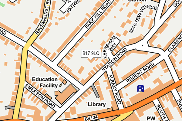 B17 9LQ map - OS OpenMap – Local (Ordnance Survey)