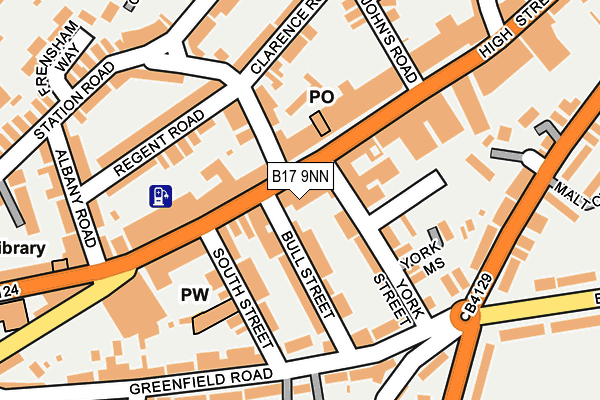 B17 9NN map - OS OpenMap – Local (Ordnance Survey)