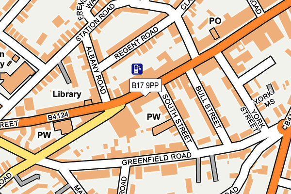 B17 9PP map - OS OpenMap – Local (Ordnance Survey)