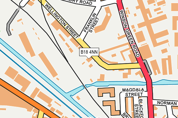 B18 4NN map - OS OpenMap – Local (Ordnance Survey)