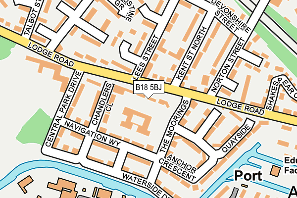 B18 5BJ map - OS OpenMap – Local (Ordnance Survey)