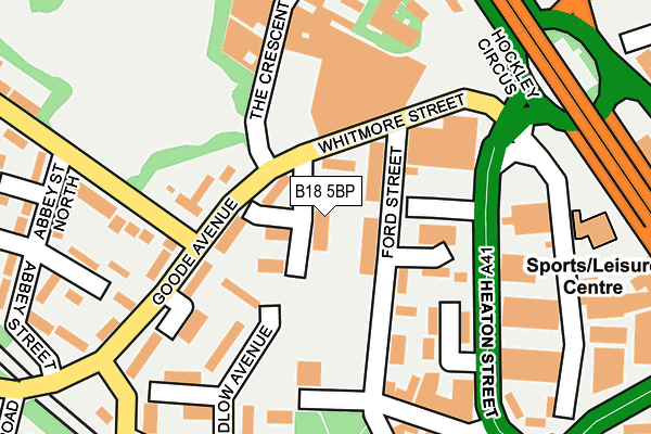 B18 5BP map - OS OpenMap – Local (Ordnance Survey)