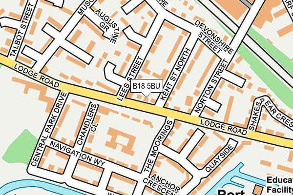 B18 5BU map - OS OpenMap – Local (Ordnance Survey)