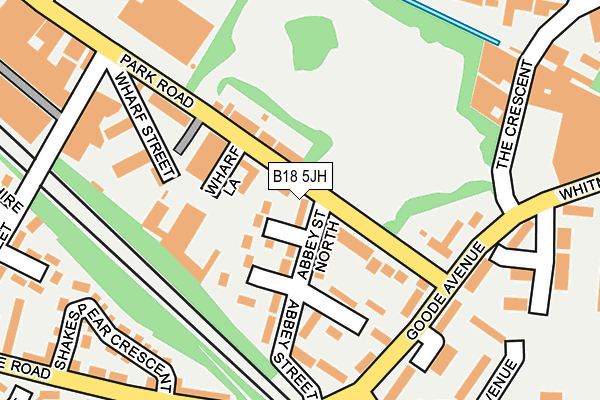 B18 5JH map - OS OpenMap – Local (Ordnance Survey)