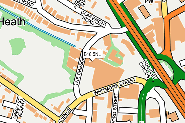 B18 5NL map - OS OpenMap – Local (Ordnance Survey)