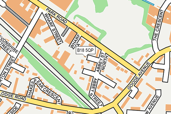 B18 5QP map - OS OpenMap – Local (Ordnance Survey)