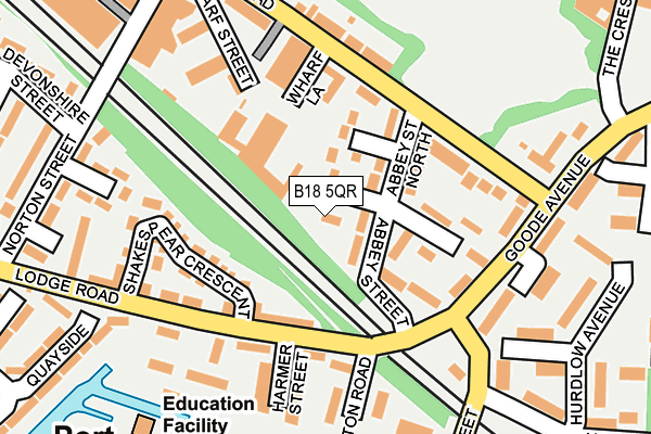 B18 5QR map - OS OpenMap – Local (Ordnance Survey)