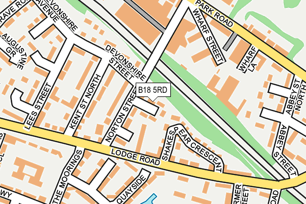 B18 5RD map - OS OpenMap – Local (Ordnance Survey)