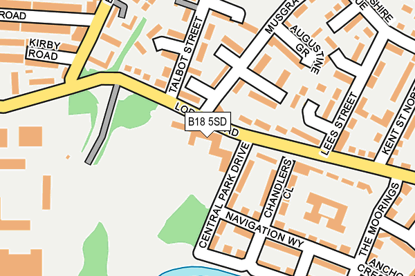 B18 5SD map - OS OpenMap – Local (Ordnance Survey)