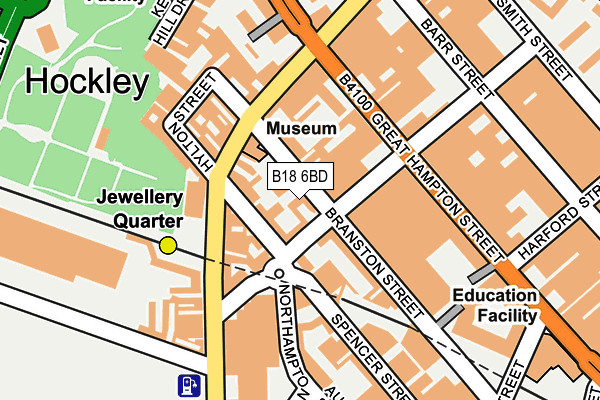 B18 6BD map - OS OpenMap – Local (Ordnance Survey)