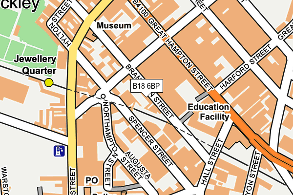 B18 6BP map - OS OpenMap – Local (Ordnance Survey)