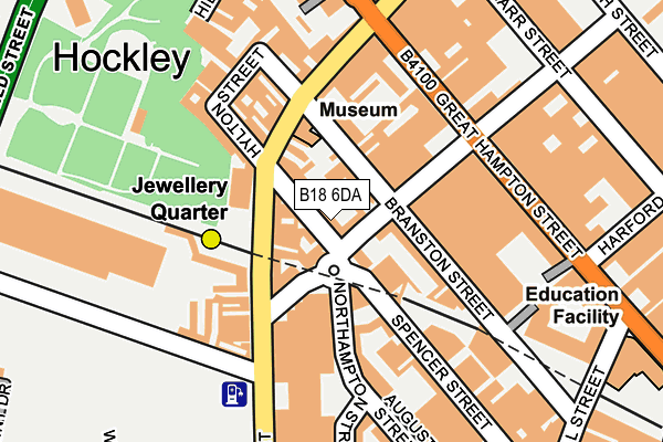 B18 6DA map - OS OpenMap – Local (Ordnance Survey)