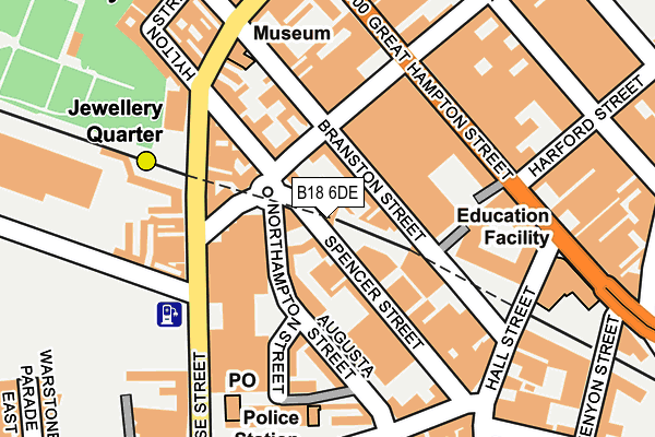 B18 6DE map - OS OpenMap – Local (Ordnance Survey)