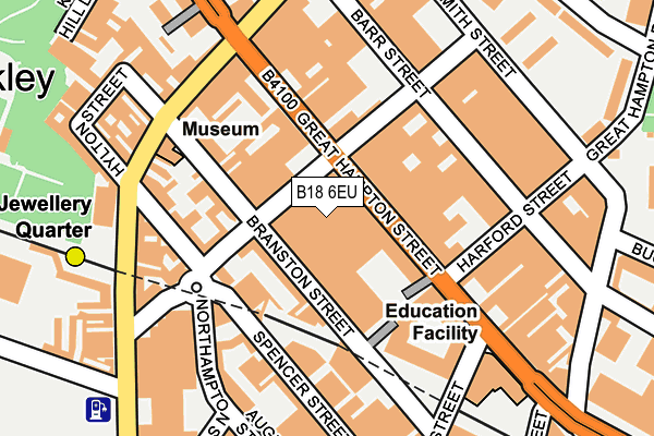 B18 6EU map - OS OpenMap – Local (Ordnance Survey)