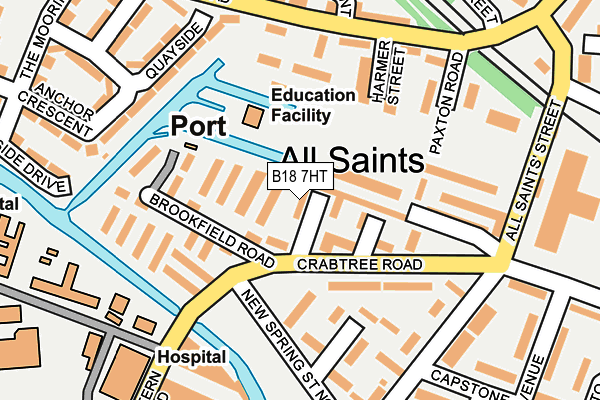 B18 7HT map - OS OpenMap – Local (Ordnance Survey)