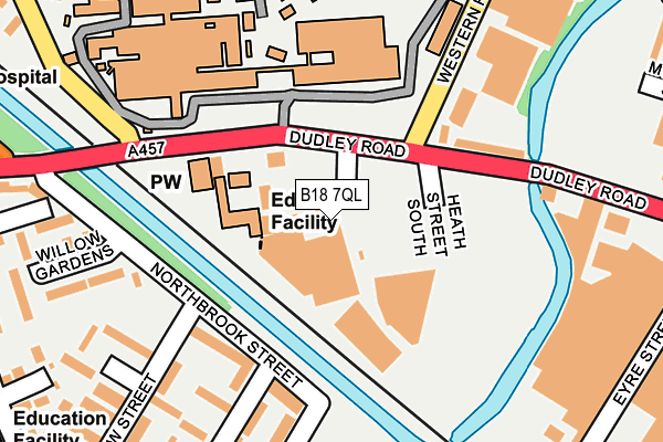 B18 7QL map - OS OpenMap – Local (Ordnance Survey)