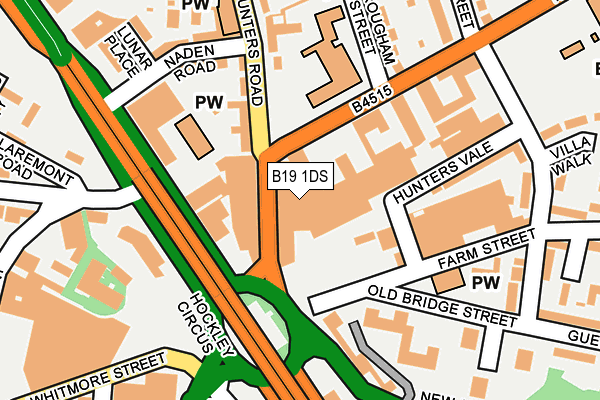 B19 1DS map - OS OpenMap – Local (Ordnance Survey)