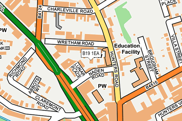 B19 1EA map - OS OpenMap – Local (Ordnance Survey)