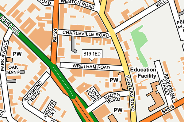 B19 1ED map - OS OpenMap – Local (Ordnance Survey)