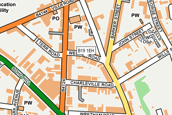 B19 1EH map - OS OpenMap – Local (Ordnance Survey)