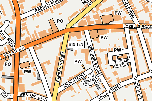 B19 1EN map - OS OpenMap – Local (Ordnance Survey)
