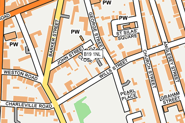 B19 1NL map - OS OpenMap – Local (Ordnance Survey)